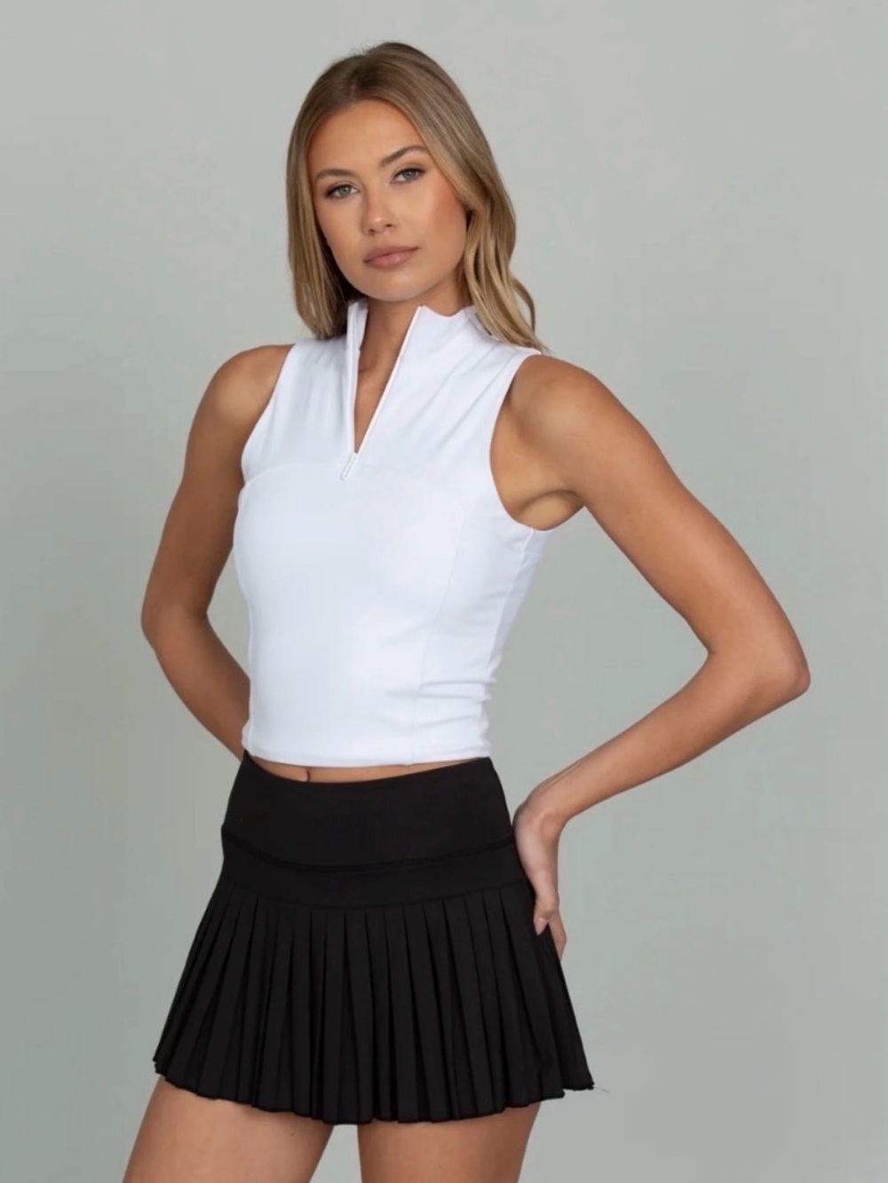 NWT Black Goldhinge Pleated Tennis Skirt - Picture 6 of 6